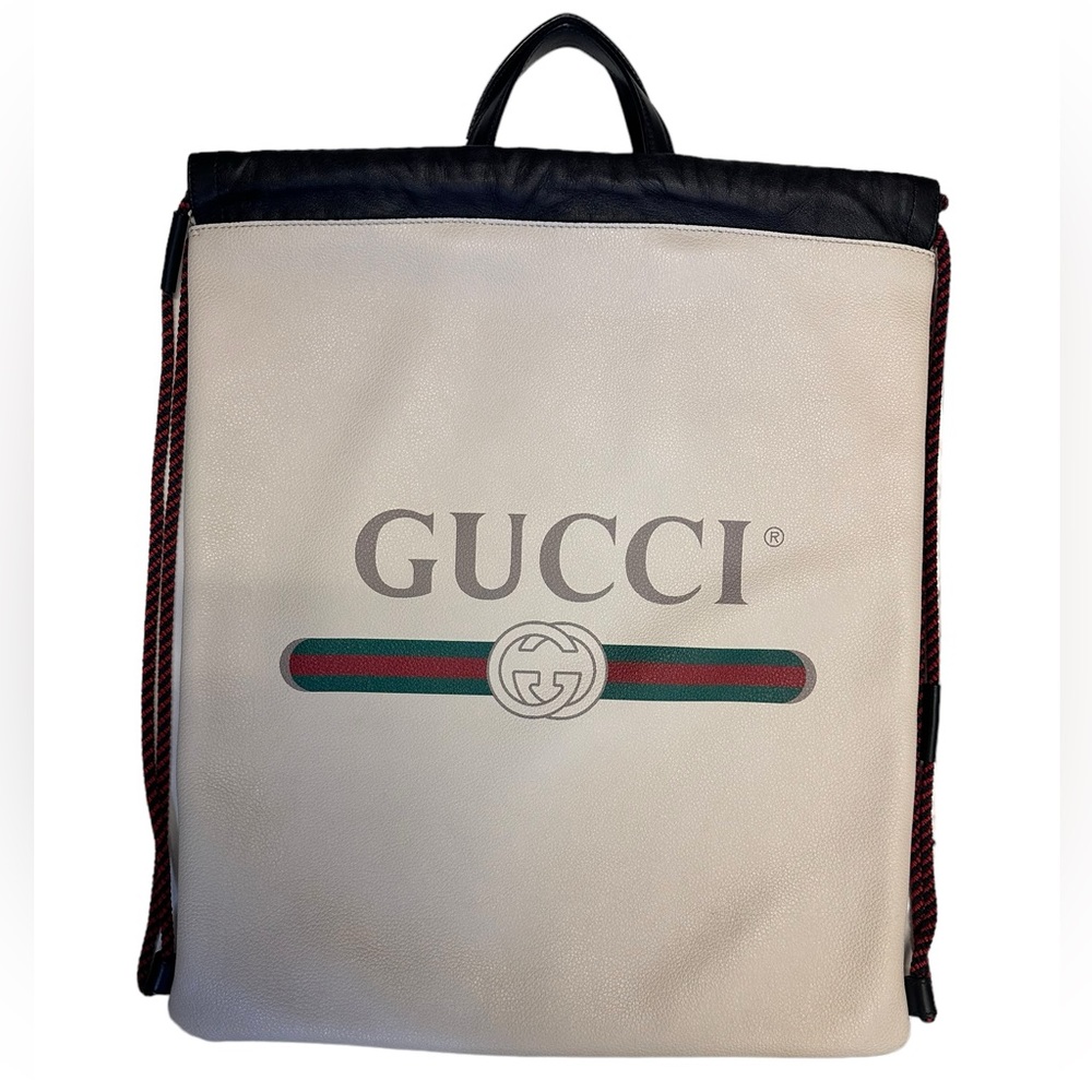 Gucci Leather 2Way Tote Backpack w Dustbag COA A Rank